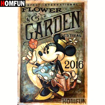 

HOMFUN Full Square/Round Drill 5D DIY Diamond Painting "Cartoon mouse" Embroidery Cross Stitch 5D Home Decor Gift A17099