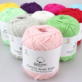 

Hot 100% Cotton Crochet Knitting Yarn Thread For Handmade Quality Eco-Friendly Dyed Cotton Yarns Summer Dresses Blanket Sweater