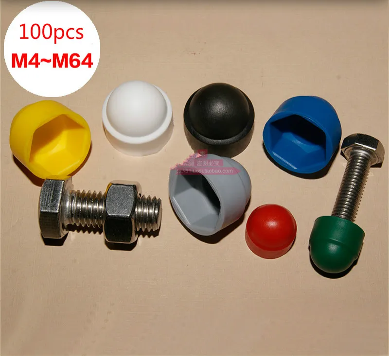 50pcs free shipping [M6M10] screws, nuts, protective caps, plastic