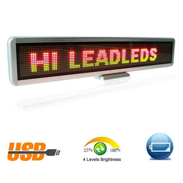 RGY Tri color Led Car Sign Programmable Message Sign Moving Scrolling LED Display Board