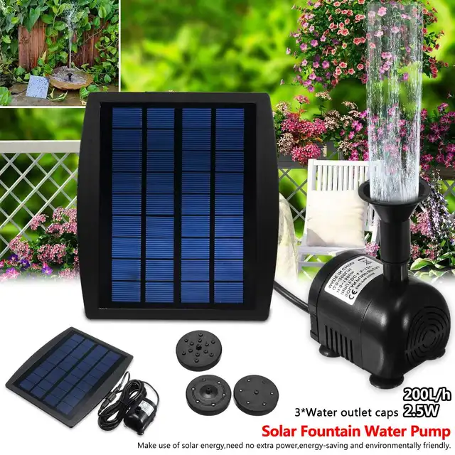 2 5w Solar Panel Floating Fountain Pump Kit Waterfall Outdoor Water 2 5w Solar Panel Floating Fountain Pump Kit Waterfall Outdoor Water Bird Bath