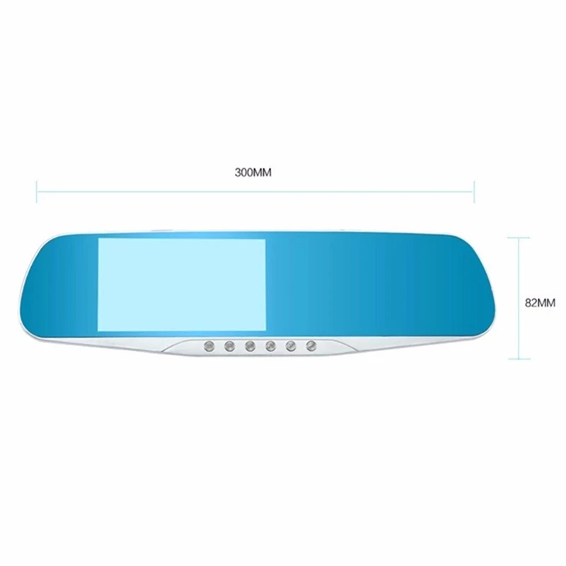 F8C 4.3inch 1080P HD Dual Lens G-sensor 170 Rear View Mirror Car DVR Parking Camera Recorder Dash C