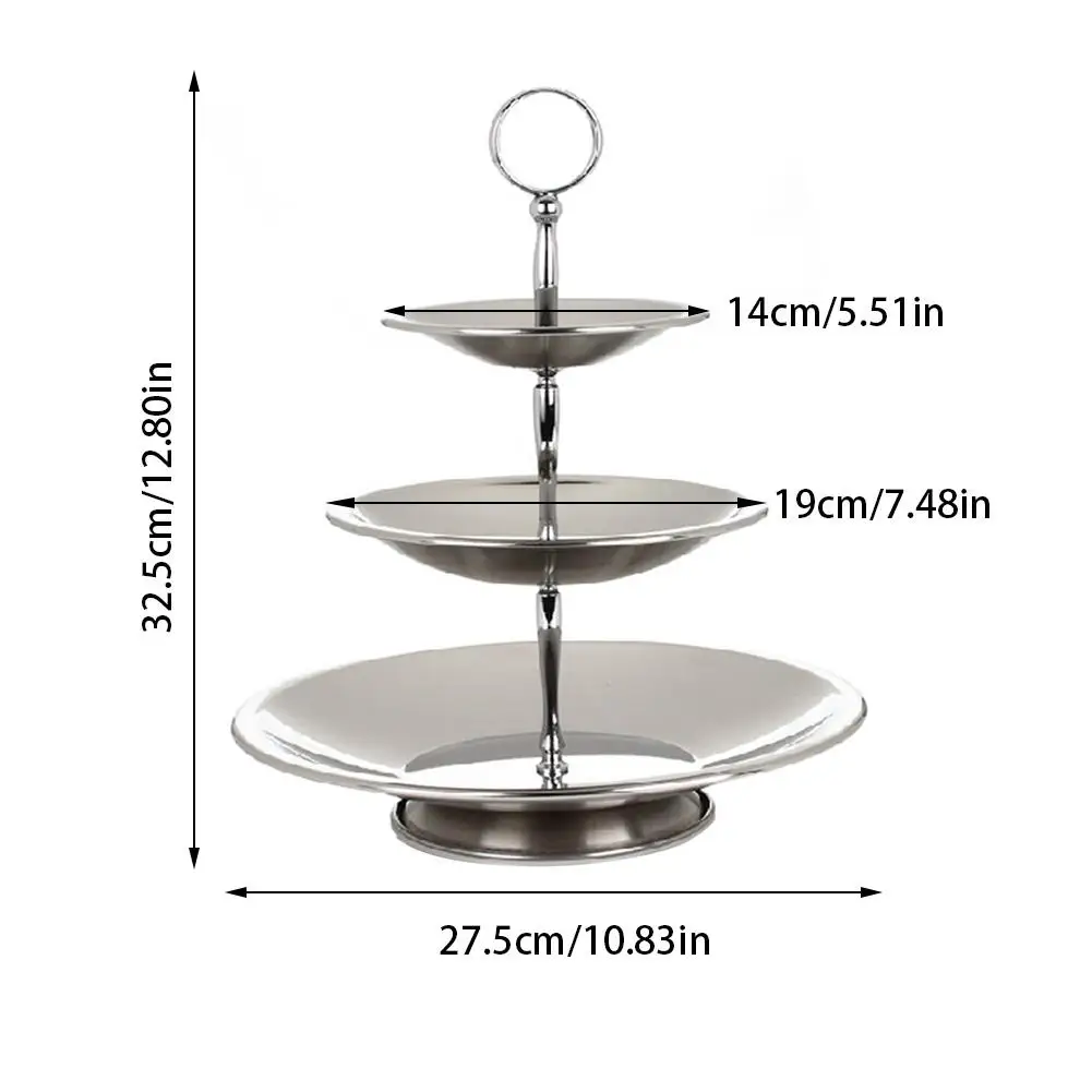 Новая фруктовая чаша 3 стойка из ярусов из нержавеющей стали фруктовая подставка держатель для дома# CW