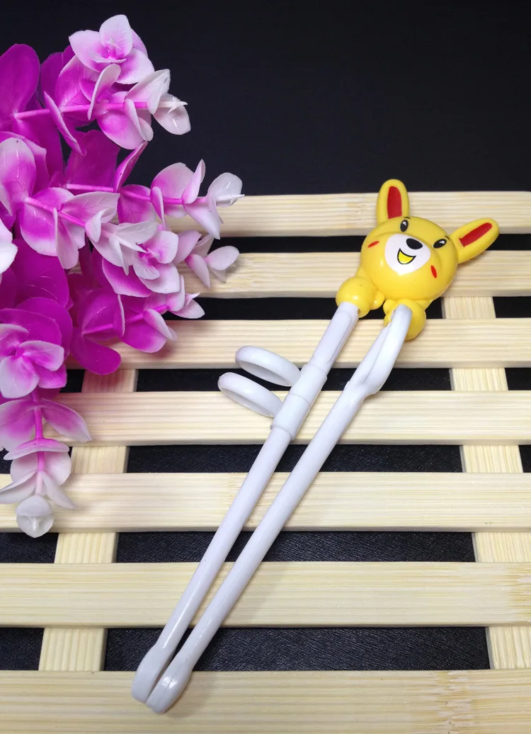 Дизайн Детский 3D кролик Детская безопасность ABS помощь Практика палочки для еды для детей от 2 до 8 лет дети творческие посуда