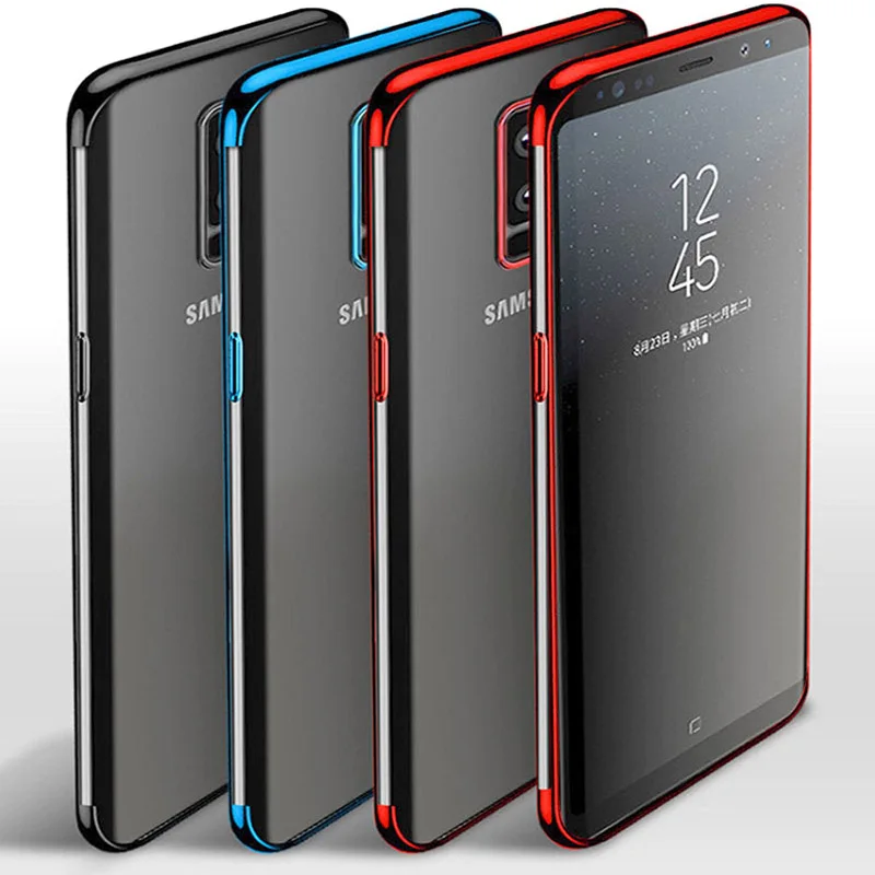 

Luxury Plating Soft TPU Phone Case For Samsung Galaxy A3 A5 A6 A7 A8 A10 A30 A50 J3 J5 J7 Plus 2015 2016 2017 2018 M10 M20 Cover