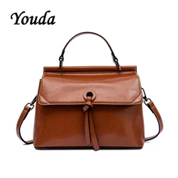 Youda 2019 New Real Leather Casual Female Shoulder Bag Fashion Style Ladies Handbag Retro Solid Color Classic Women's Tote Youda 2019 New Real Leather Casual Female Shoulder Bag Fashion Style Ladies Handbag Retro Solid Color Classic Women's Tote