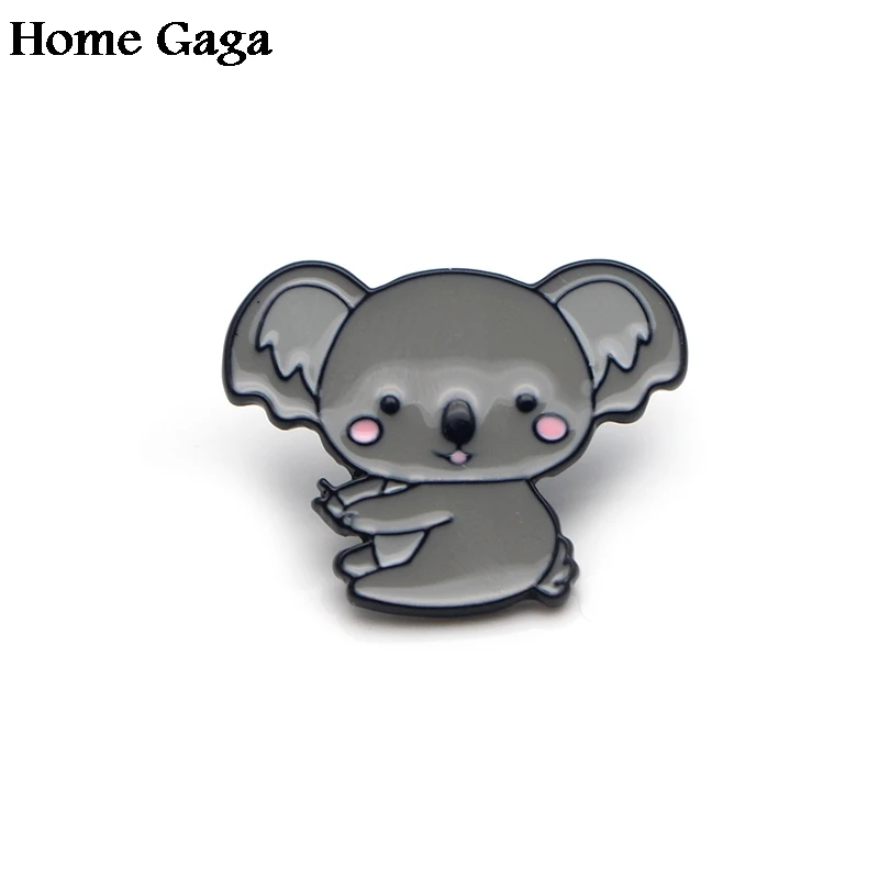 Homegaga Koala медведь сделай сам цинковый галстук мультфильм забавные булавки рюкзак