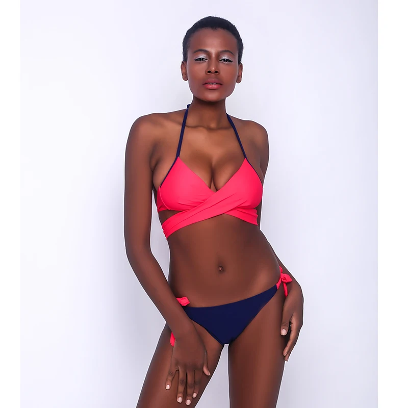 

2018 New Arrival Bikini Set Sexy Padded Bathing Suit Women Swimwear Bandage Cross Poland Biquini Maillot De Bain Bikini