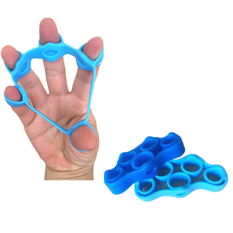

Rubber Stretch Resistance Band Gippers Silicone Finger Forearm Hand Grip Expander Trainer for Muscle Relax Power Strengthen F