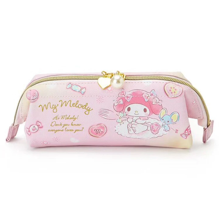 Мультфильм Sanrio, Hello Kitty My Melody Cinnamoroll косметички хранение туалетных принадлежностей сумка для девочек косметичка Чехол-карандаш для детей