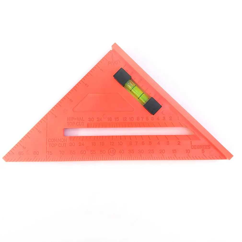 7 дюймов прецизионная треугольная линейка многофункциональная угловая линейка; Деревообработка 45 градусов 90 градусов инструмент с