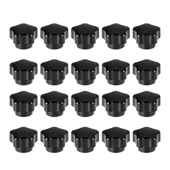 

Uxcell 20pcs Black Star Head Clamping Knob Replacement Bakelite 5Star Sharped Knob Thumb Nuts Non Through Hole M8x30.5