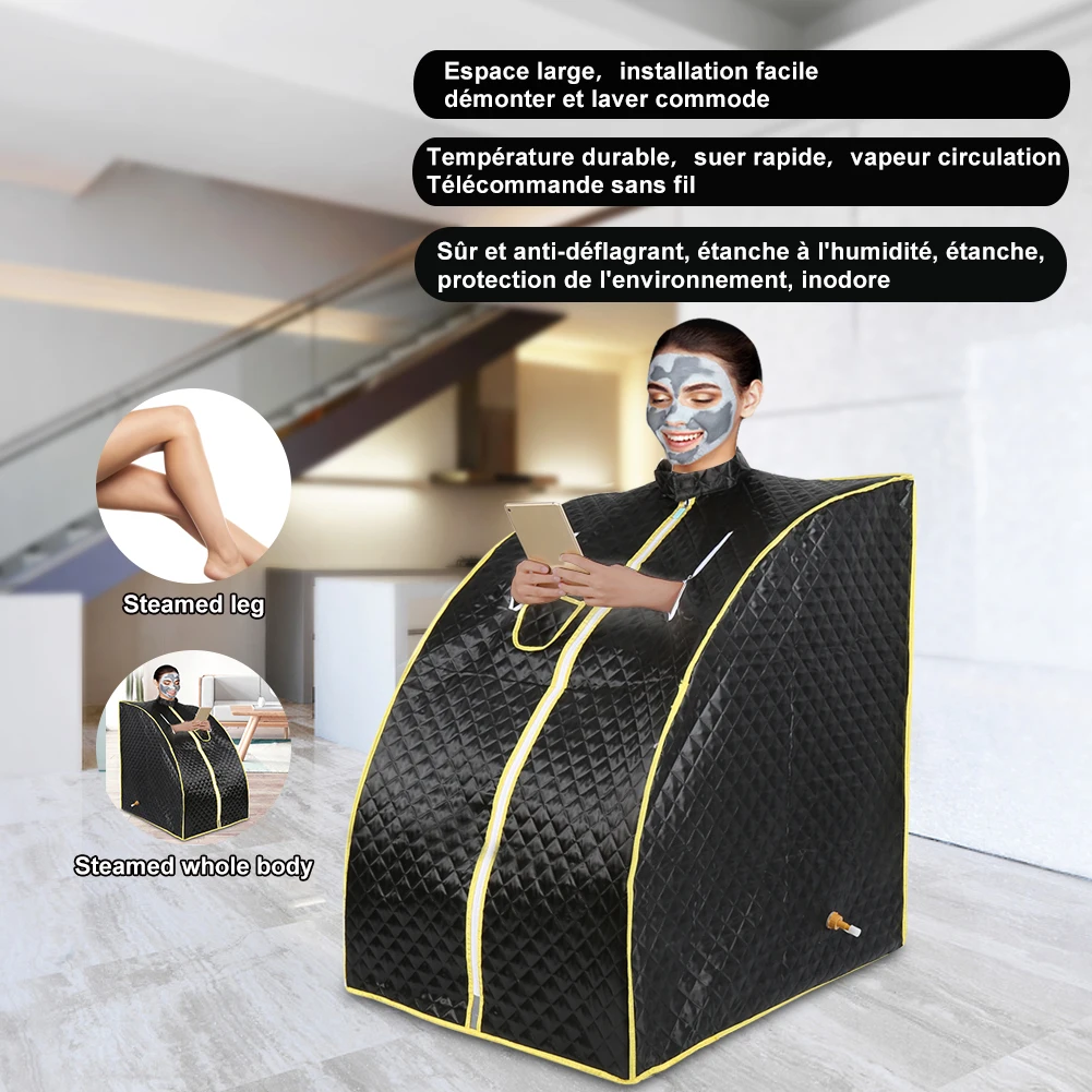 

EU Plug Mobile Sauna Steam Bath set spa body skin care equipment Temperature Controlled home spa for body face rejuvenation HWC