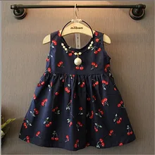 2016 2-7years Vestidos New Arrival Top Fashion Knee-length A-line Casual Baby Girl Dress Clothes Floral Girls Summer Costume