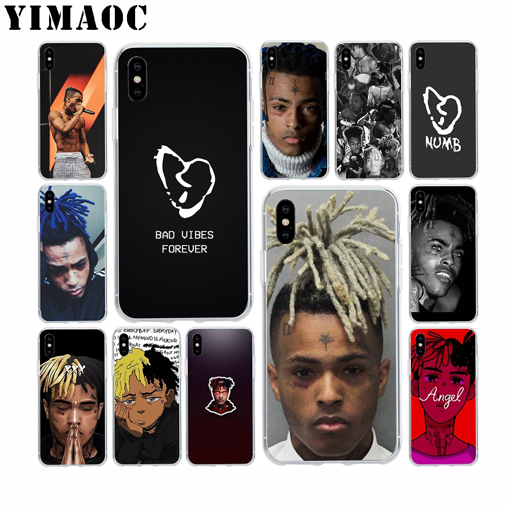 

YIMAOC XXXTENTACION Soft Silicone Case for Apple Iphone 11 Pro Xr Xs Max X 10 8 Plus 7 6S 6 Plus SE 5S 5 7Plus 8Plus