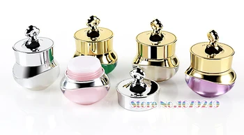 

15g PP Crown Jar Empty Cream Jars Acrylic Cosmetic Packaging Containers cosmetic jar,plastic jar 200pcs/lot DHL fast shipping