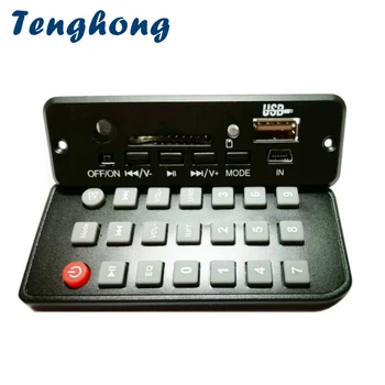 

Tenghong MP3 Audio Decoder Board Bluetooth 4.0 MP3 WAV APE WMA Decoding Module With Switch Charging AUX Stereo Amplifier DIY