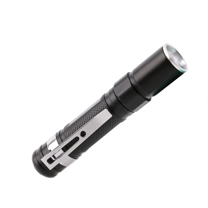 Портативный мини-светильник-ручка CREE Q5 2000LM светодиодный светильник-вспышка Карманный светильник водонепроницаемый инструмент для выживания на открытом воздухе мощный светодиодный светильник для охоты