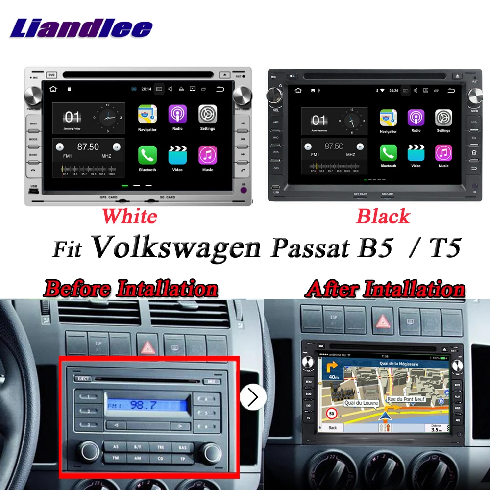 Top Liandlee Car Android System For Volkswagen Passat B5 / T5 Radio CD DVD Player GPS Nav Navi Navigation TV HD Screen Multimedia 4