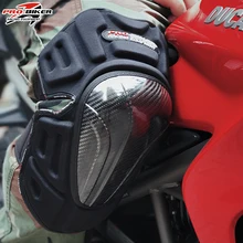 Motorcycle Carbon Knee Elbow Pad Motorcross Racing Knee Protection Pad Moto Off Road Kneeling Black Cap Guard for Men and Women