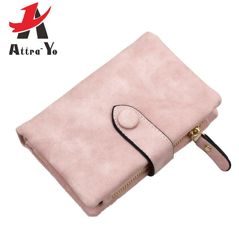 

Attra-Yo for 2019 New Women Wallet Small Wallets And Purses Short Soild Zipper Coin Purse Card Holders Lady's Favorite Wallet