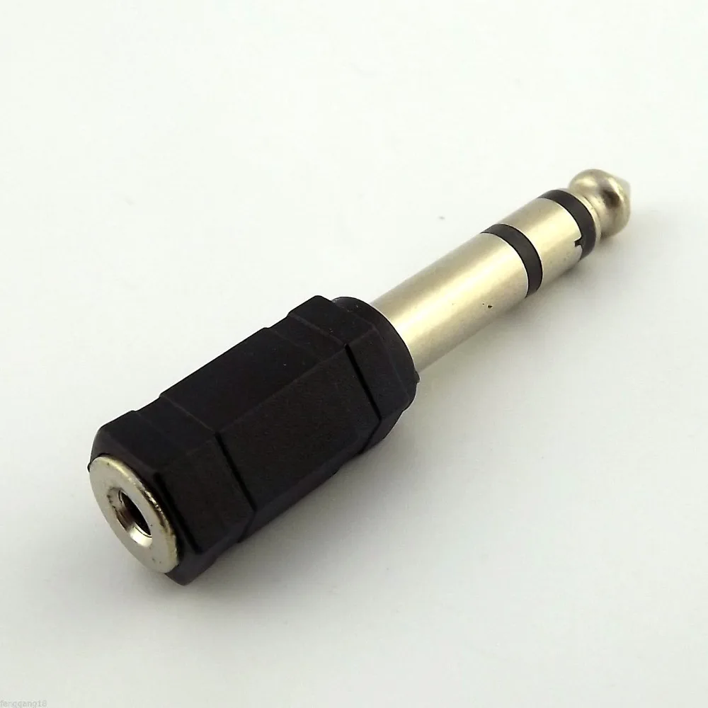 

1pcs 6.35mm 1/4" Male Plug Stereo to 3.5mm 1/8" Female Jack Audio Adapter Connector New