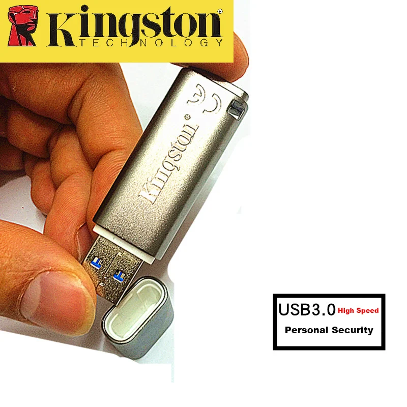 Kingston USB флэш накопитель 64GB USB3.0 металлическая Флешка персональная безопасность