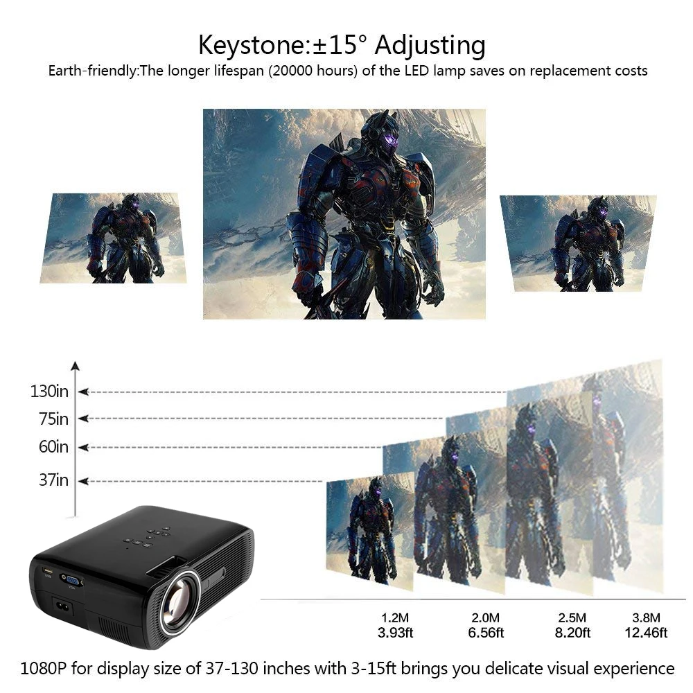 Smart Mini Projector 2000 Lumens 1080P Full HD LED Projector Home Theater Cinema HDMI VGA USB home theater 5.1 Video Projector Smart Mini Projector 2000 Lumens 1080P Full HD LED Projector Home Theater Cinema HDMI VGA USB home theater 5.1 Video Projector