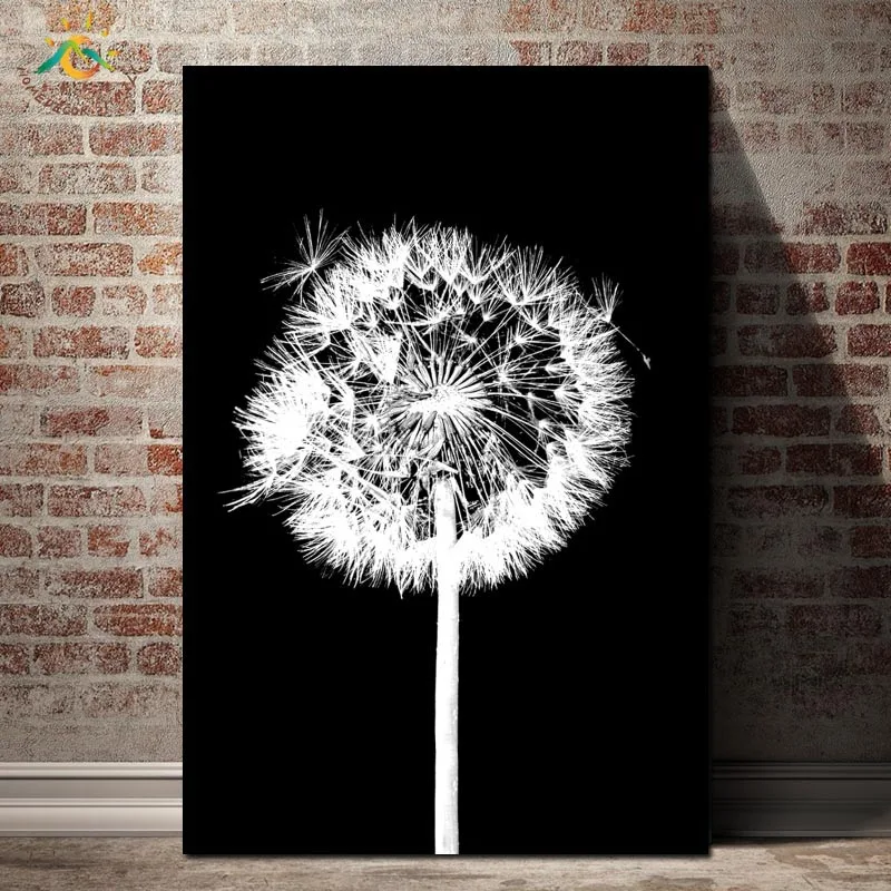 

Dandelion Poster Black and White Painting Wall Art Canvas Painting Posters and Prints Nordic Canvas Prints Home Decoration