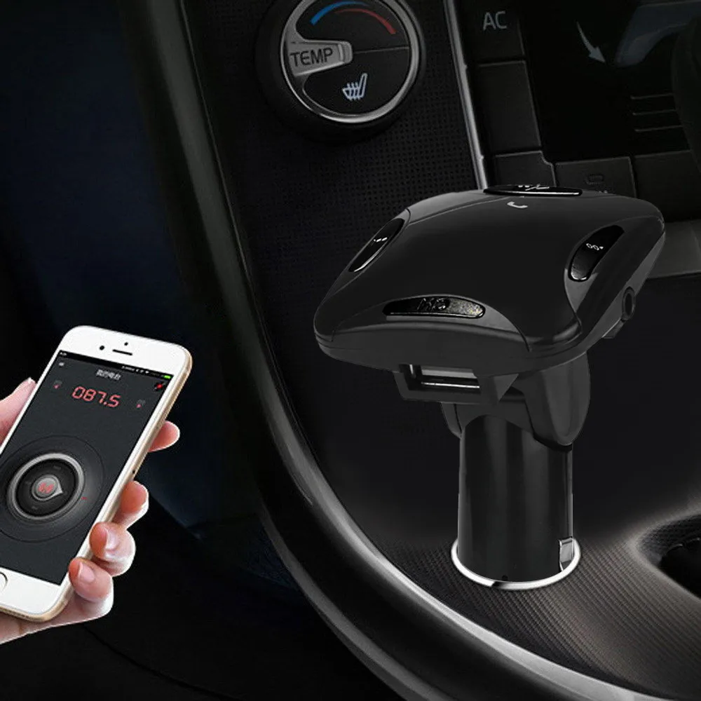 Бесплатная доставка Новый черный Bluetooth lcd автомобильный комплект MP3 плеер fm