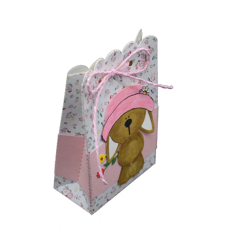 Gowing Cute Gift Bag Metal Cutting Dies Stencil Scrapbook Album Embossing Dies For Gift diy Card Making Handcrafts