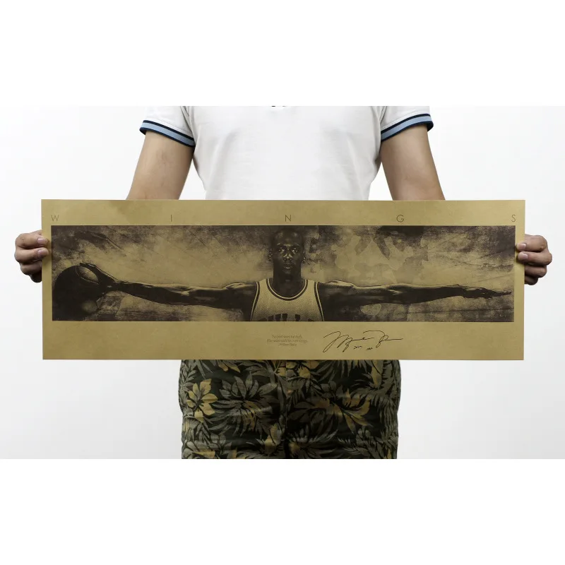 

Vintage NBA Basketball Star Michael Jordan Posters Home Decoration Detailed Antique Poster Wall Chart Retro Matte Kraft Paper