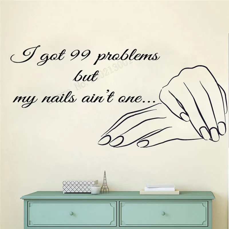 

Art Wall Sticker Nail Salon Quotes Window Door Wall Decoration Vinyl Removeable Poster Polish Manicure Pedicure Decor LY267