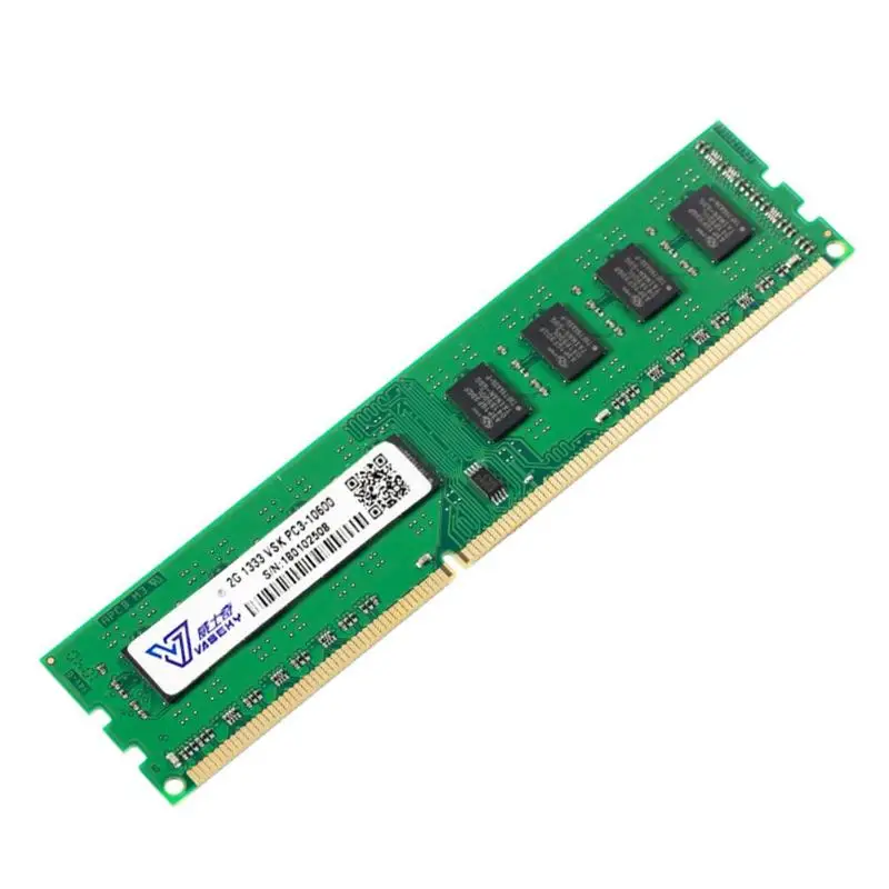 Vaseky DDR3 2 Гб 1333 МГц банк памяти Поддержка двухканальный для компьютера Настольный ПК совместим с материнскими платами Intel/AMD