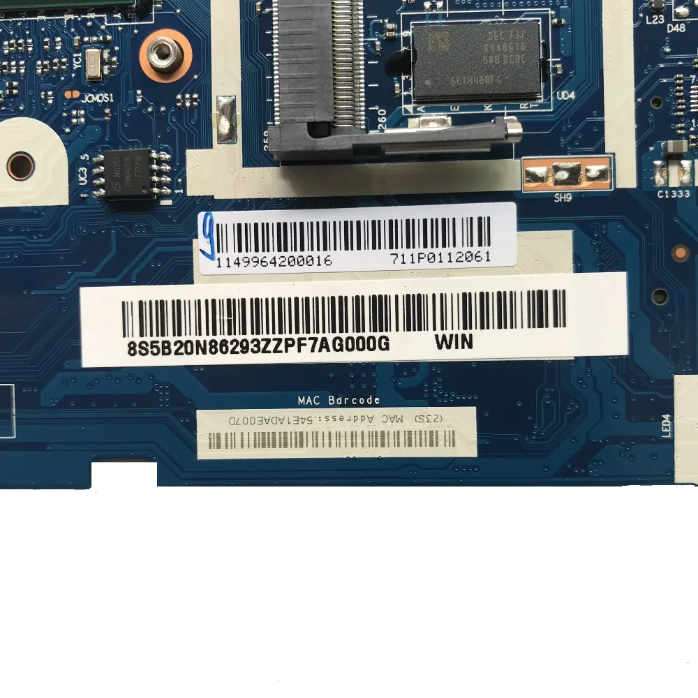 Высококачественная материнская плата для ноутбука lenovo 320-15ISK 5B20N86293 NM-B242 с I7-7500U cpu 4 GB ram MB протестирована Быстрая