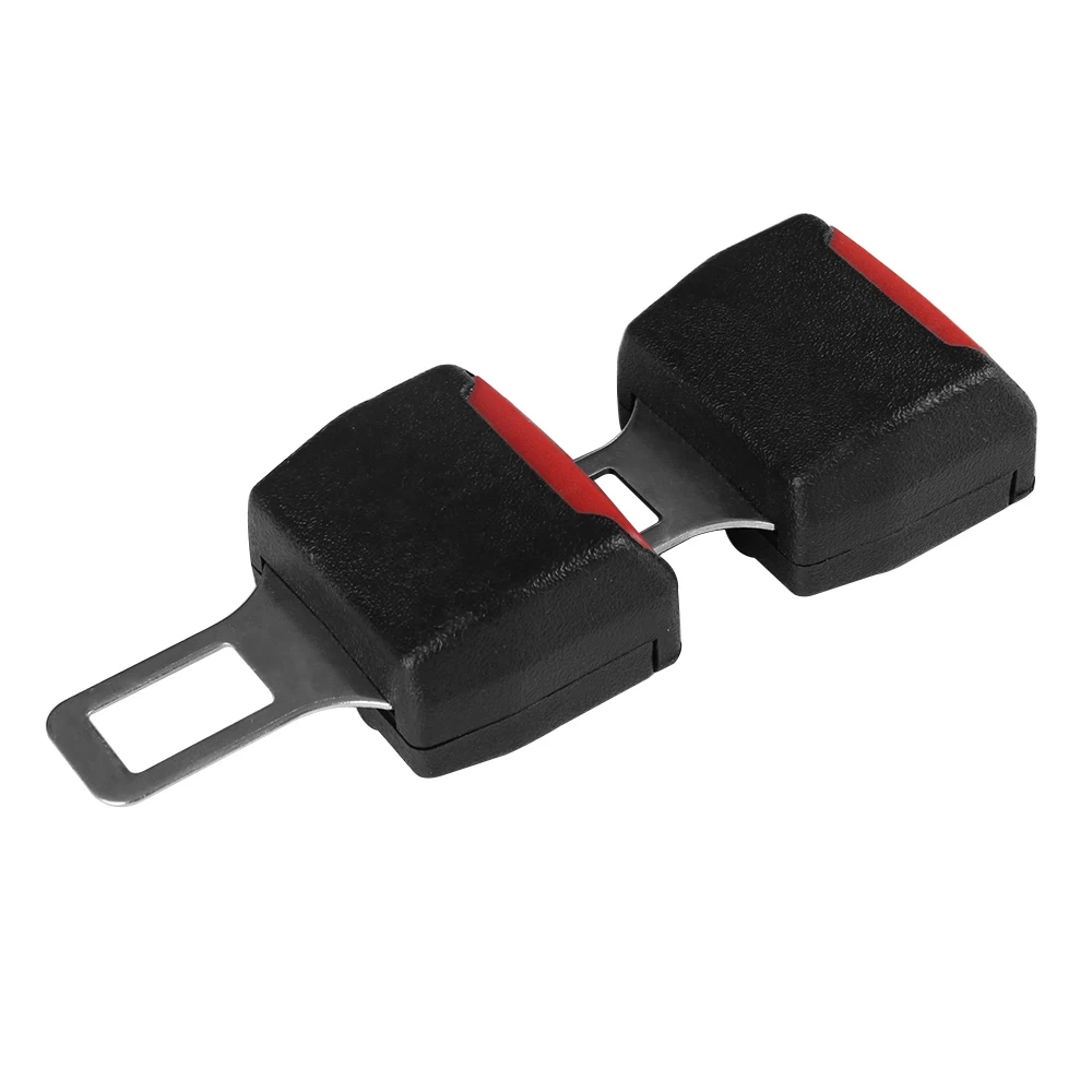 Car Seat Belt Extender 2 Pack Black Universal Auto Seat Belt Buckle Car Extender Clip Metal Seat Belt Tongue Buckles Clip Extension Accessories