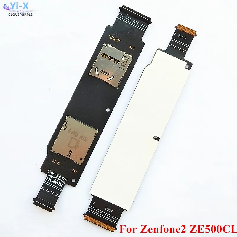 1PCS SIM Card Reader Holder Connector Micro Socket Slot Tray Flex Cable For ASUS Zenfone 2 5.0&quot ZE500CL Repair Parts | Мобильные