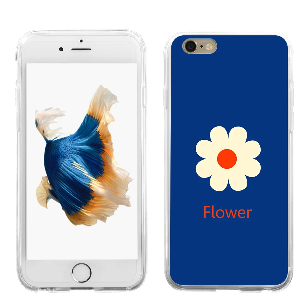 Simple Flower Print Case Back Cover for iPhone X (10) 8