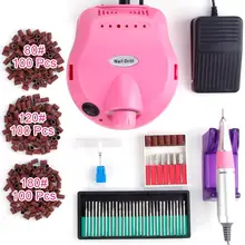 Аппарат для маникюра и педикюра набор 30000 об/мин Мощный электрический сверлильный станок керамический сверло для ногтей шлифовальные ленты