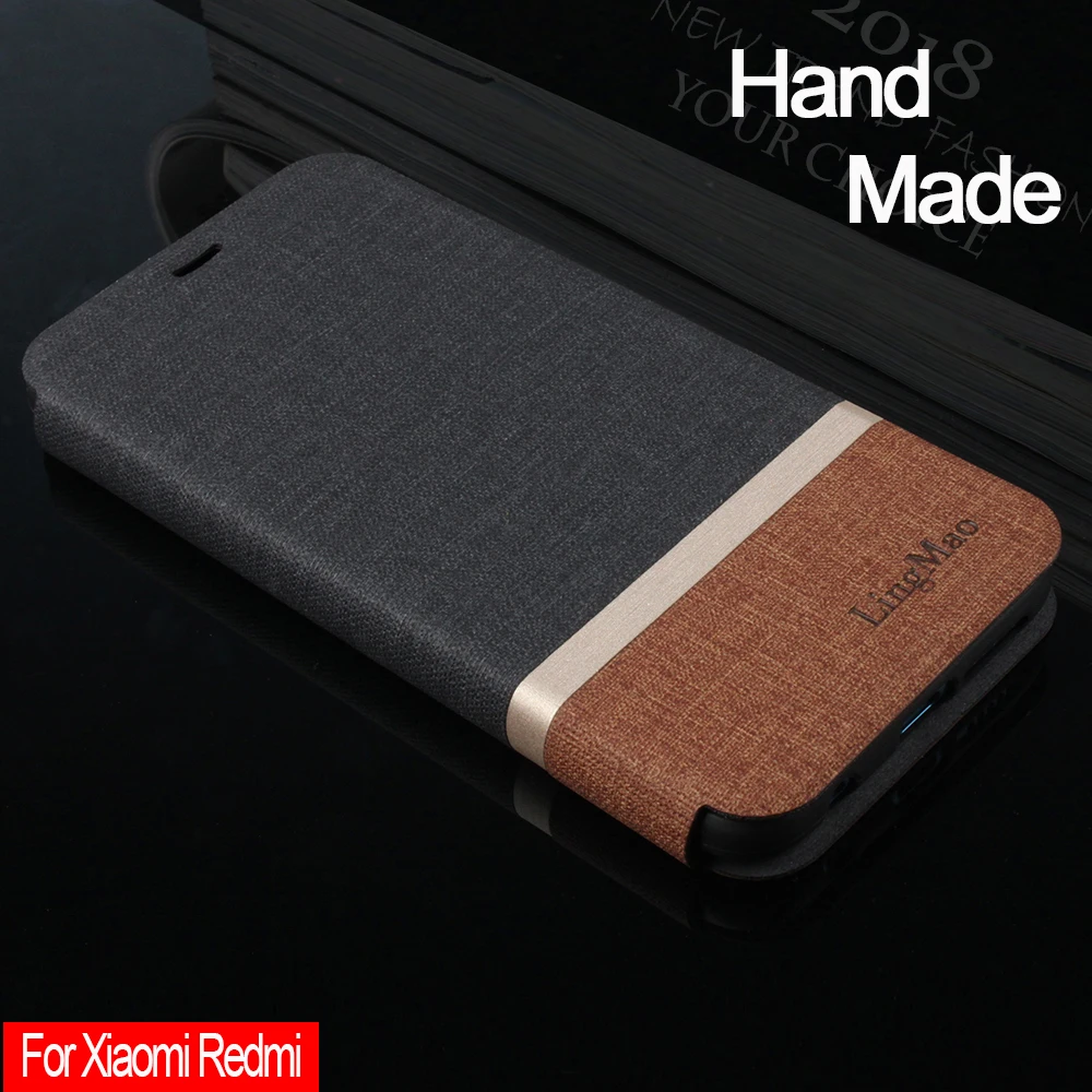 Hand Made for Xiaomi Redmi Note 4 5A Prime 5 Mi A1 Mix 2S Case Luxury Flip Leather Wallet 4X Plus Cover Skin | Мобильные телефоны и