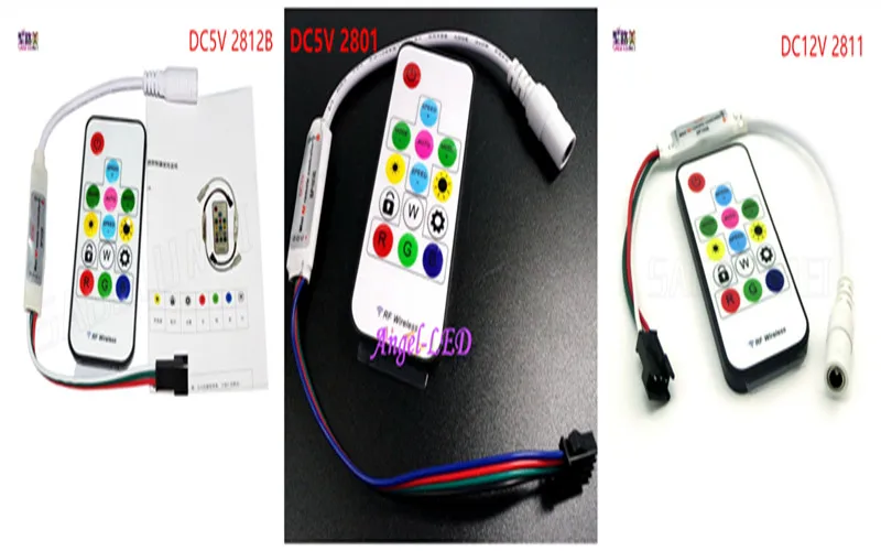 Sp103e DC5V WS2812B DC12V 2811 ws2801mini цифровой rgb Светодиодные ленты контроллер 14key rf Беспроводной удаленные 2048 Пиксели светодиодные полосы пикселей