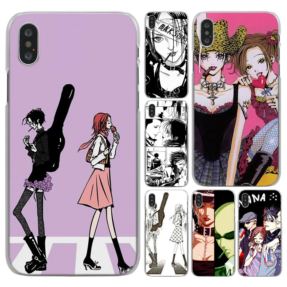 

anime Nana Osaki Design Transparent hard Phone Case Cover for Apple iPhone X Xs XR Xs MAX 6 6s 7 8 Plus SE 5S