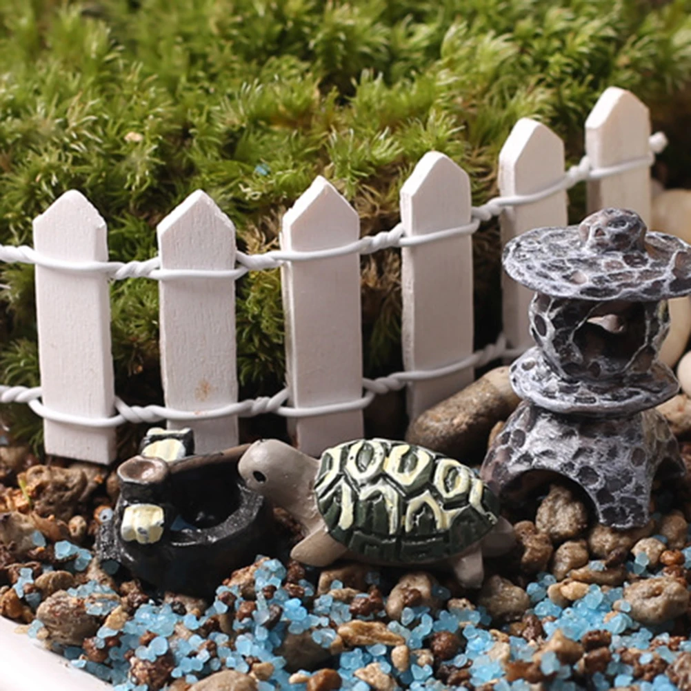 

3Pcs Cute Turtle Figurines Mini Fantasy Miniatures Garden Terrarium Decoration House Resin Figurine Ornament DIY Micro Landscape