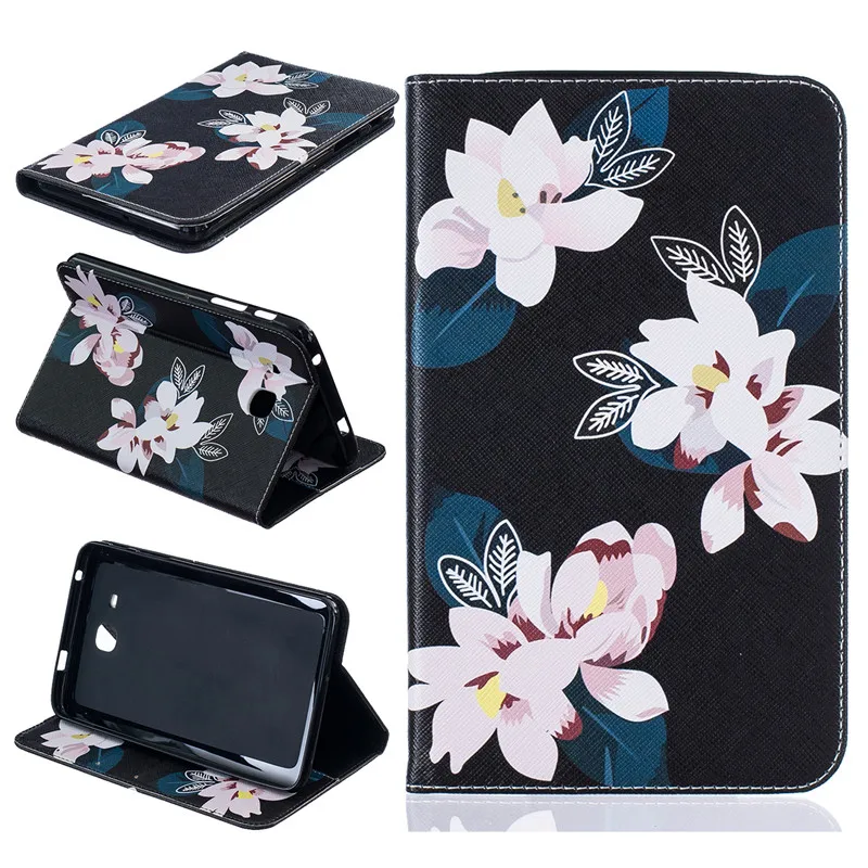 

Flower Print PU Leather Stand Cover Case For Samsung Galaxy Tab A 7.0 T280 T281 T285 SM-T280 Tablet