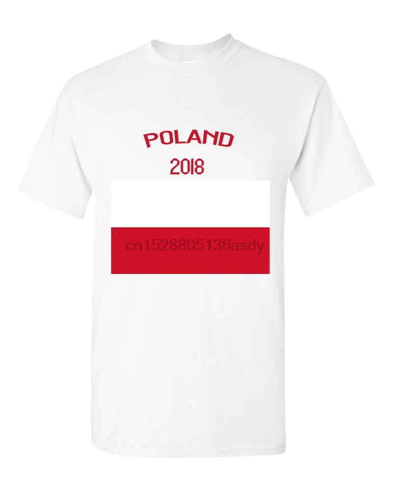 2018 Poland Flag Russia World Match Cup Newest Design T Shirt Mens Fans Short Sleeve Tee Summer Sleeves Cotton | Мужская одежда