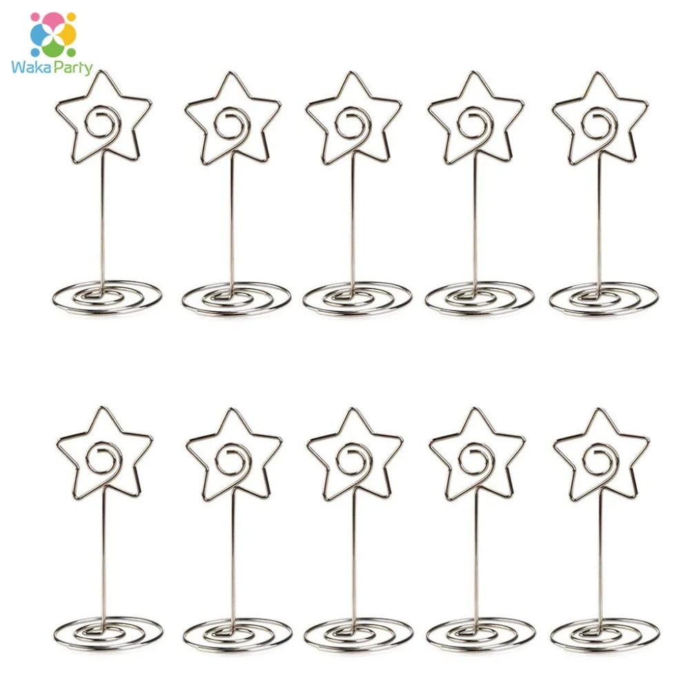 10pcs Wedding Card Holder Banquet Party Table Number Stand Place Name Clip Base 