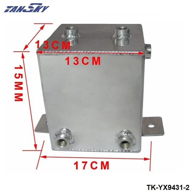 Универсальный полированный сплав алюминиевый 2L топливный фильтр для воды AN6 фитинги/дышащий резервуар TK-YX9431-2