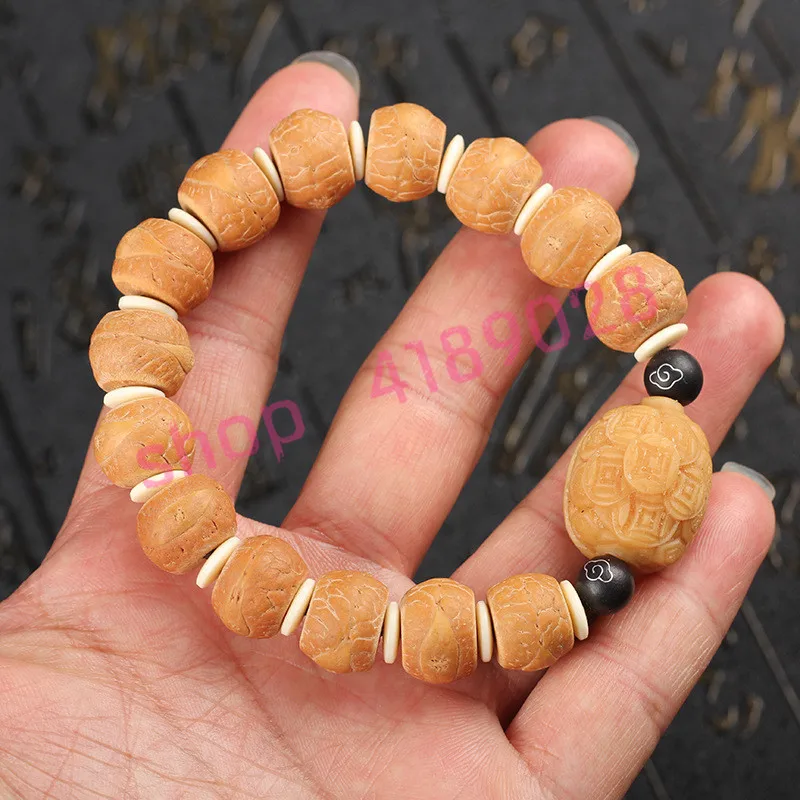 

Natural Bodhi hand chain hand string, phoenix eye Bodhi with ivory fruit, natural material craft accessories