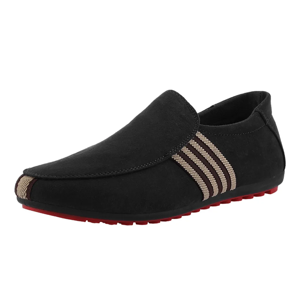 Модные мужские парусиновые дышащие повседневные тонкие туфли; обувь в горошек на плоской подошве; спортивная обувь; мужская повседневная обувь; мужские кроссовки - Цвет: Черный
