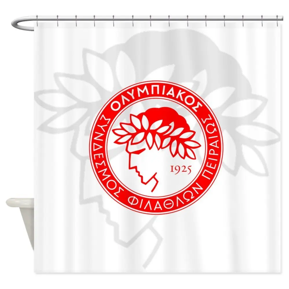 Olympiakos декоративная занавеска для душа из ткани (69x70 дюймов)|Шторы душа| |